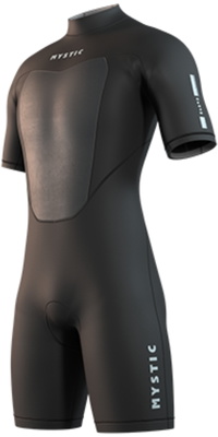 2026 Mystic Mens Brand 3/2mm Back Zip Flatlock Shorty Wetsuit 35000.250035 - Black